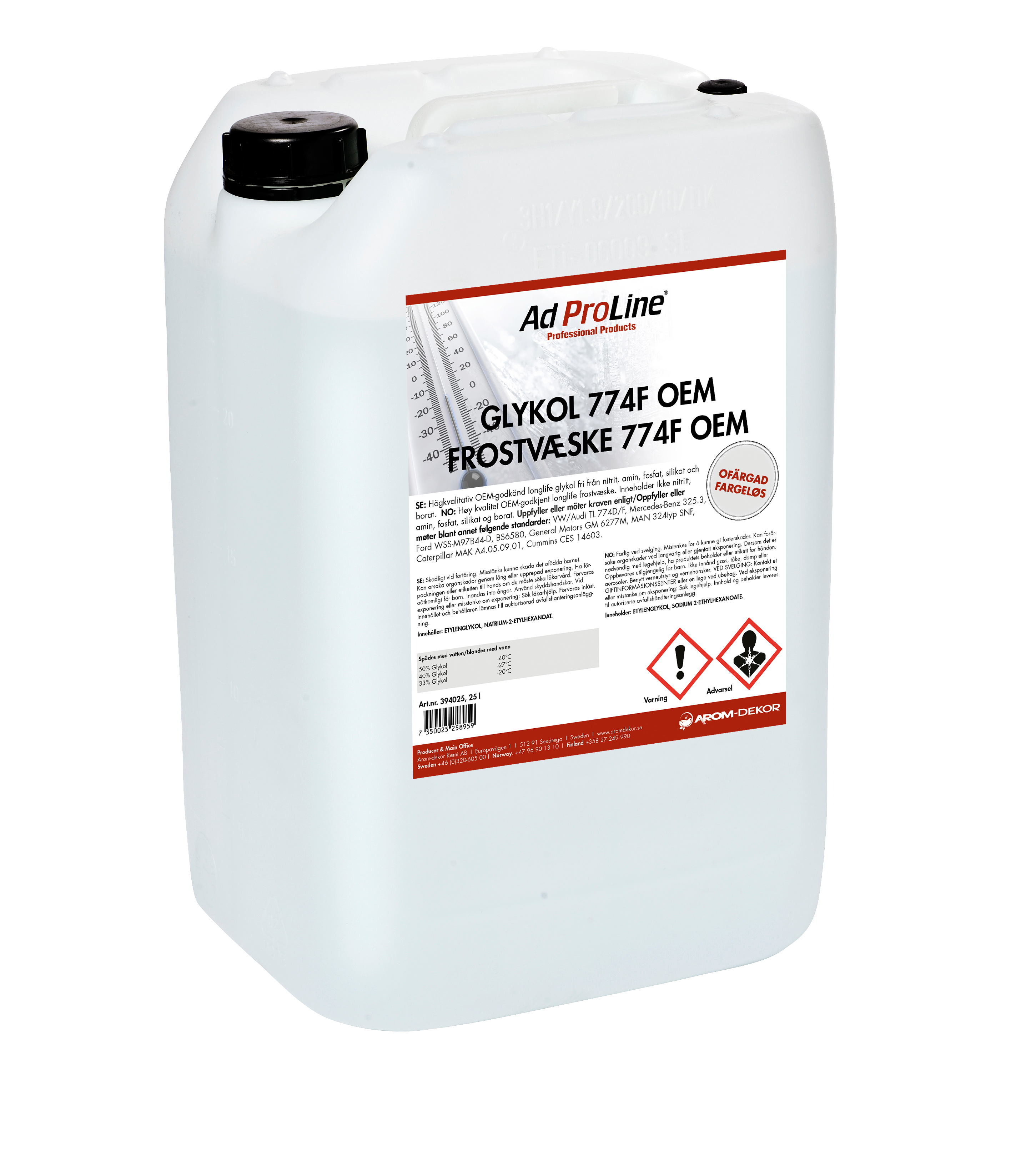 Product Image for AdProLine Glykol 774F OEM Ofärgad 25L